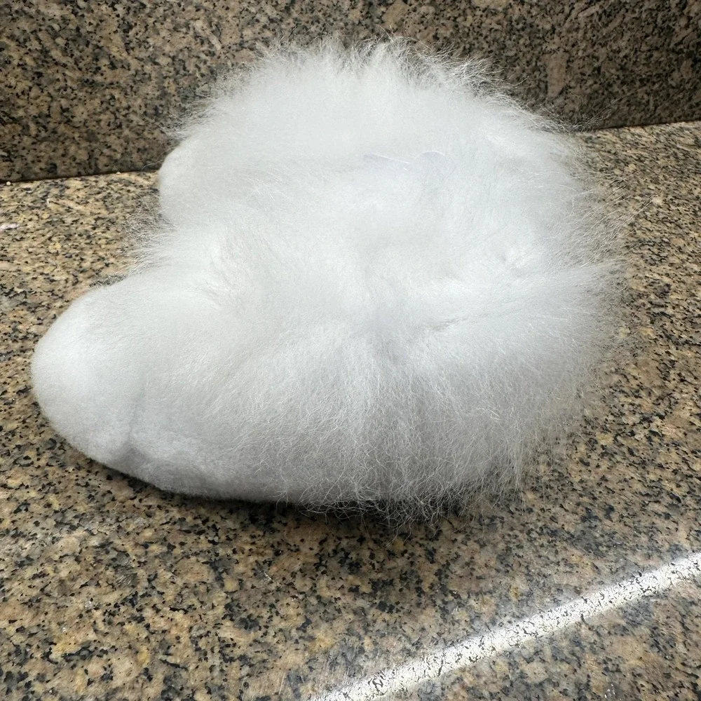 RH Baby & Child Slippers Baby Toddler 24 Month White Luxe Alpaca Shearling Lined